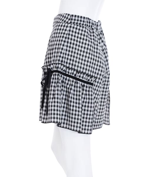 merry jenny（メリージェニー）の「ギンガム×リボンショートパンツ（パンツ・レディース・グレー/ブラック/ネイビー・F）」の7枚目の写真