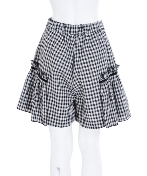 merry jenny（メリージェニー）の「ギンガム×リボンショートパンツ（パンツ・レディース・グレー/ブラック/ネイビー・F）」の8枚目の写真