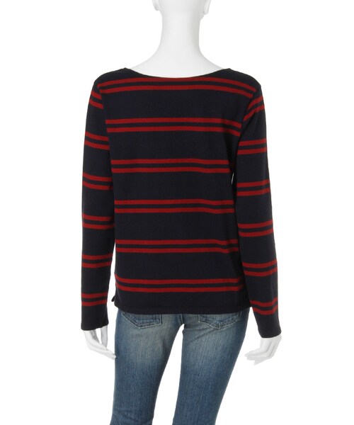 Ungrid（アングリッド）の「ダブルボーダーロンTee（トップス・レディース・グレー/ブラック/ボルドー/ネイビー・F）」の8枚目の写真