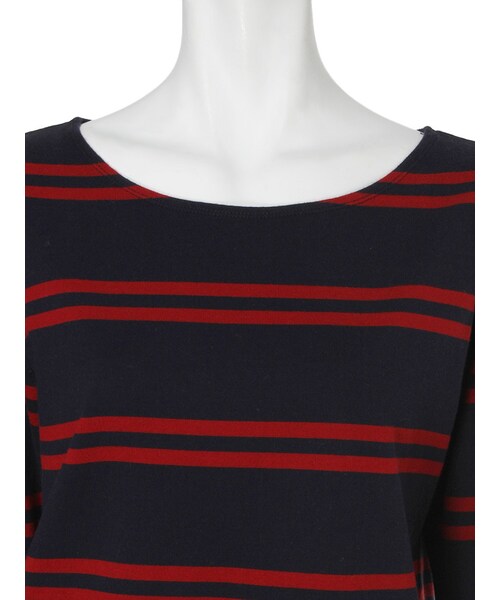 Ungrid（アングリッド）の「ダブルボーダーロンTee（トップス・レディース・グレー/ブラック/ボルドー/ネイビー・F）」の9枚目の写真