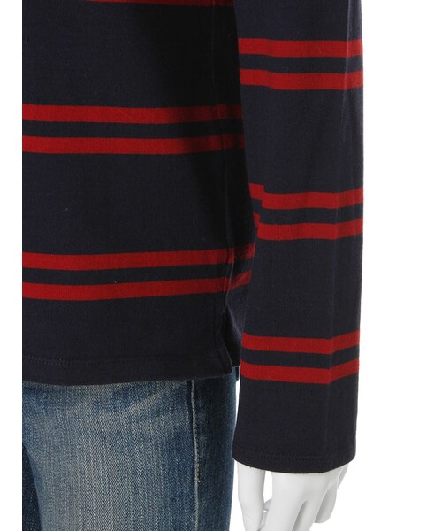 Ungrid（アングリッド）の「ダブルボーダーロンTee（トップス・レディース・グレー/ブラック/ボルドー/ネイビー・F）」の11枚目の写真