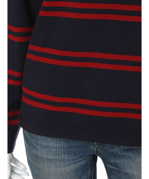 Ungrid（アングリッド）の「ダブルボーダーロンTee（トップス・レディース・グレー/ブラック/ボルドー/ネイビー・F）」の12枚目の写真