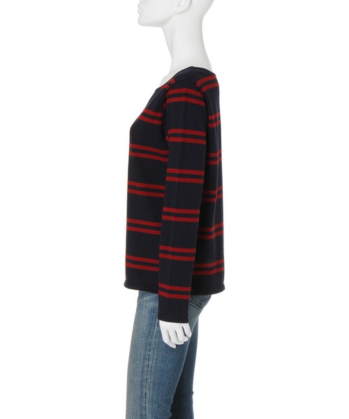 Ungrid（アングリッド）の「ダブルボーダーロンTee（トップス・レディース・グレー/ブラック/ボルドー/ネイビー・F）」の7枚目の写真