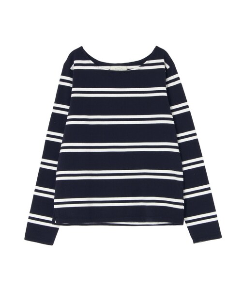 Ungrid（アングリッド）の「ダブルボーダーロンTee（トップス・レディース・グレー/ブラック/ボルドー/ネイビー・F）」の4枚目の写真