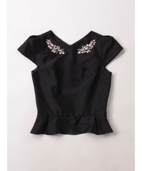 31 Sons de mode（トランテアン　ソン　ドゥ　モード）の「★春物新作★セットアップサテンビジュートップス&ガウチョ（ワンピース/ドレス・レディース・ブラック・36/38）」の4枚目の写真