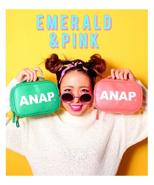 ANAP（アナップ）の「『ANAP』ロゴBIGメイクポーチ（）」 - WEAR