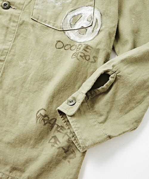 Johnbull Private labo（ジョンブルプライベートラボ）の「ミリタリーシャツ（シャツ/ブラウス・レディース・カーキ/オリーブ・FREE）」の8枚目の写真