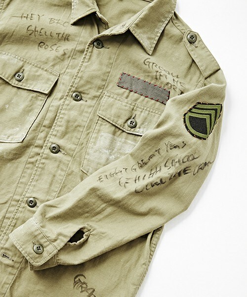 Johnbull Private labo（ジョンブルプライベートラボ）の「ミリタリーシャツ（シャツ/ブラウス・レディース・カーキ/オリーブ・FREE）」の6枚目の写真
