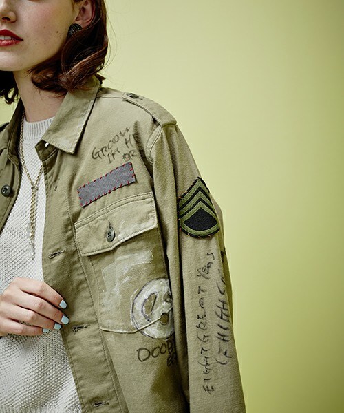 Johnbull Private labo（ジョンブルプライベートラボ）の「ミリタリーシャツ（シャツ/ブラウス・レディース・カーキ/オリーブ・FREE）」の15枚目の写真