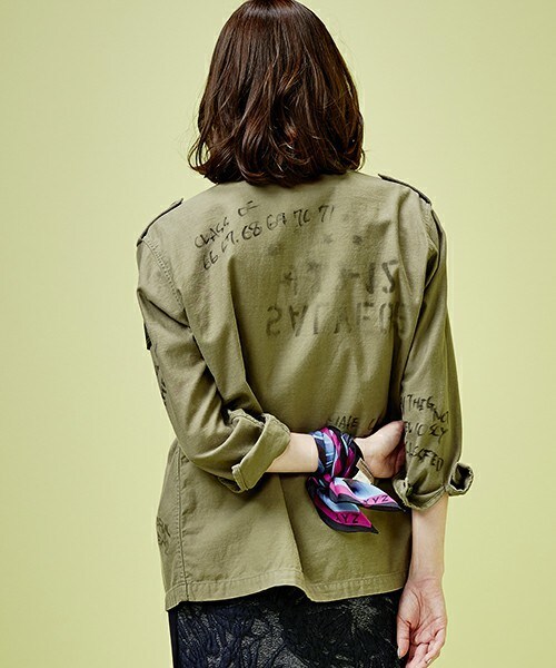 Johnbull Private labo（ジョンブルプライベートラボ）の「ミリタリーシャツ（シャツ/ブラウス・レディース・カーキ/オリーブ・FREE）」の16枚目の写真