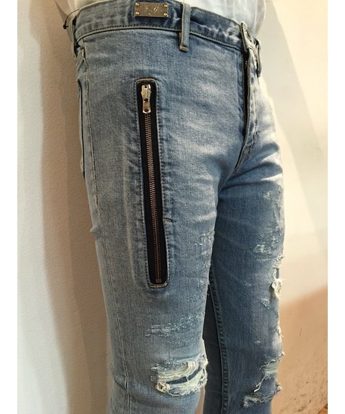 ato（アトウ）の「12.5oz SLIM DENIM（デニムパンツ・メンズ・ライトブルー・44/46/48）」の4枚目の写真