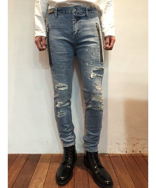 ato（アトウ）の「12.5oz SLIM DENIM（デニムパンツ・メンズ・ライトブルー・44/46/48）」の5枚目の写真