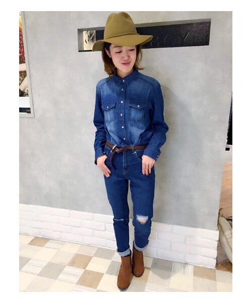 PAGEBOY（ページボーイ）の「【non-no2月号】サイドゴアショートブーツ（シューズ・レディース・ブラック/ブラウン・M/L）」の14枚目の写真