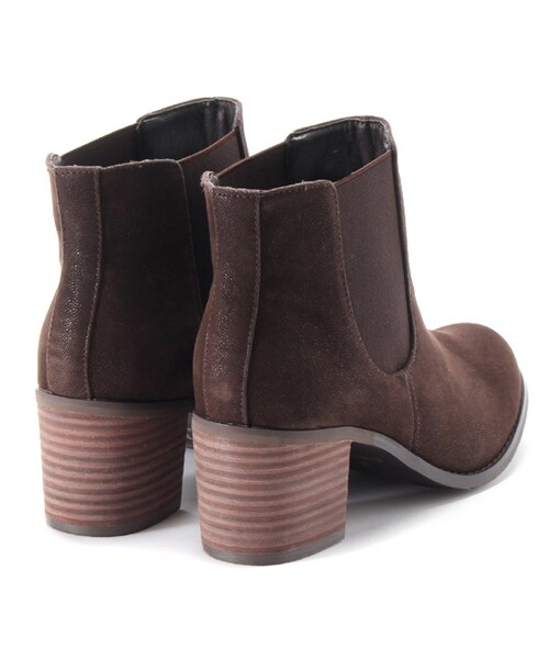 PAGEBOY（ページボーイ）の「【non-no2月号】サイドゴアショートブーツ（シューズ・レディース・ブラック/ブラウン・M/L）」の4枚目の写真