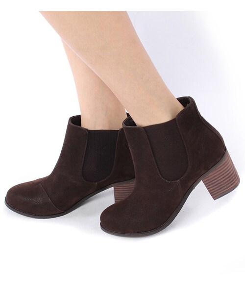 PAGEBOY（ページボーイ）の「【non-no2月号】サイドゴアショートブーツ（シューズ・レディース・ブラック/ブラウン・M/L）」の3枚目の写真