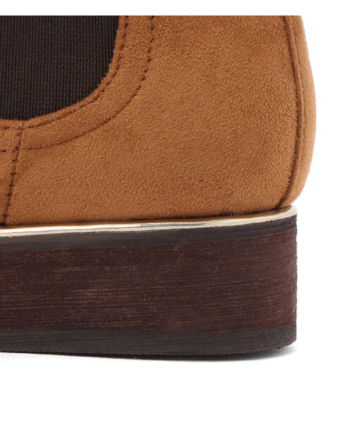 PAGEBOY(ページボーイ)の「アーモンドトゥサイドゴアブーティ(シューズ・レディース・ブラック/キャメル・S/M/L)」の6枚目の写真