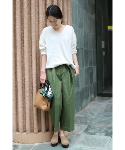 JOURNAL STANDARD relume（ジャーナルスタンダード　レリューム）の「《予約》チノストレッチ ベルト付きワイドパンツ◆（パンツ・ベージュ/カーキ/ネイビー・36/38）」の7枚目の写真