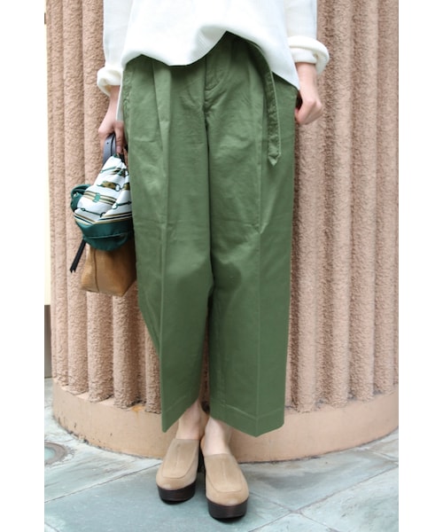JOURNAL STANDARD relume（ジャーナルスタンダード　レリューム）の「《予約》チノストレッチ ベルト付きワイドパンツ◆（パンツ・ベージュ/カーキ/ネイビー・36/38）」の6枚目の写真