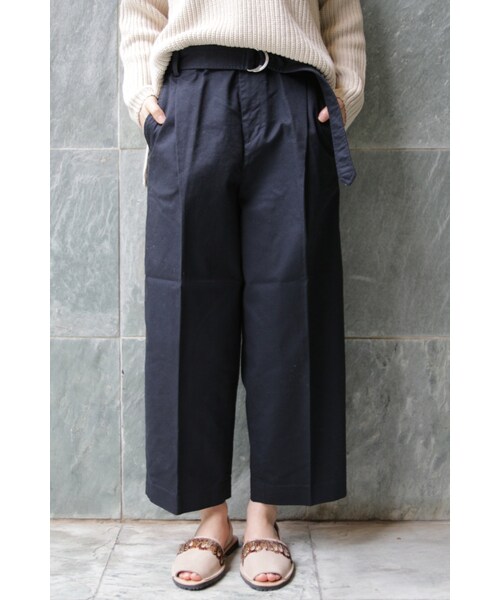 JOURNAL STANDARD relume（ジャーナルスタンダード　レリューム）の「《予約》チノストレッチ ベルト付きワイドパンツ◆（パンツ・ベージュ/カーキ/ネイビー・36/38）」の9枚目の写真