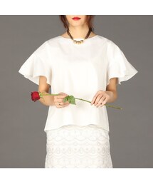 Curtain Call | back-frill-Tops/white(シャツ/ブラウス)