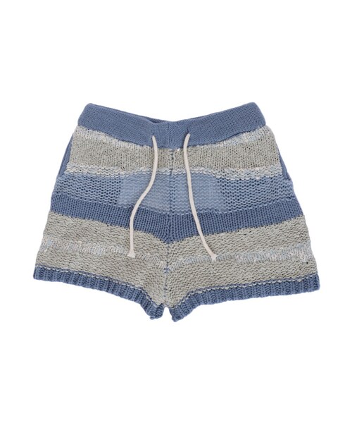 Ungrid（アングリッド）の「ミックスヤーンニットショートパンツ（パンツ・レディース・オフホワイト/ブルー・F）」の2枚目の写真