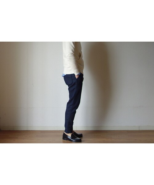 FOB FACTORY（エフオービーファクトリー）の「F.O.B エフオービーファクトリー F0404 RELAX SWEAT PANTS リラックススウェットパンツ INDIGO インディゴ UNISEX 男女兼用（その他パンツ・メンズ・その他）」の2枚目の写真