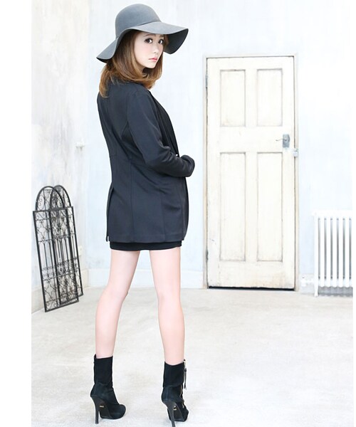 Rocotta by MOERY（ロコッタ）の「ポンチミディアムジャケット（Tシャツ/カットソー・レディース・ブラック/グレー/ベージュ・FREE）」の8枚目の写真
