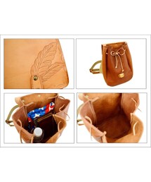 Handmade（ハンドメイド）の「レザーリュック フェザー