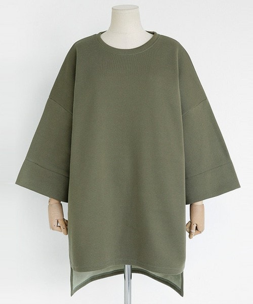 DHOLIC（ディーホリック）の「裏起毛ハーフスリーブミニワンピース（ワンピース・レディース・ピンク/ブラック/カーキ・FREE）」の3枚目の写真