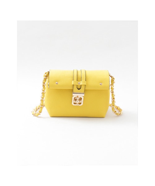 RODE SKO（ロデスコ）の「MIRA フラワーバックルショルダーバッグ（バッグ・レディース・BLACK/OFF WHITE/YELLOW・-）」の3枚目の写真