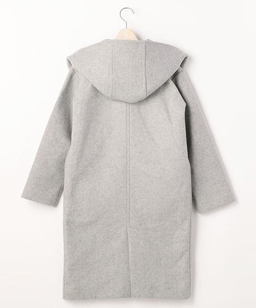 RAY CASSIN（レイカズン）の「フード付きコクーンコート（ジャケット/アウター・レディース・ネイビー/キャメル/グレー・FREE）」の4枚目の写真