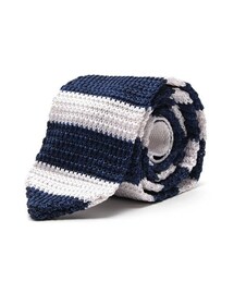 MEN'S BIGI | ボーダー柄ニットタイ/シルク100%(ネクタイ)