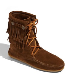 Minnetonka | Minnetonka 'Tramper' Double Fringe Moccasin Boot (Women) (Regular Retail Price: $63.95)(ブーツ)