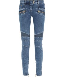 BALMAIN | Balmain Moto-Style Mid-Rise Skinny Jeans(デニムパンツ)