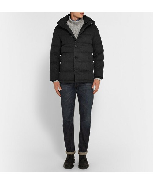 Mackintosh(マッキントッシュ)の「Mackintosh Hooded Wool-Felt Down Jacket(ジャケット/アウター・メンズ・Gray・UK38/UK46)」の2枚目の写真