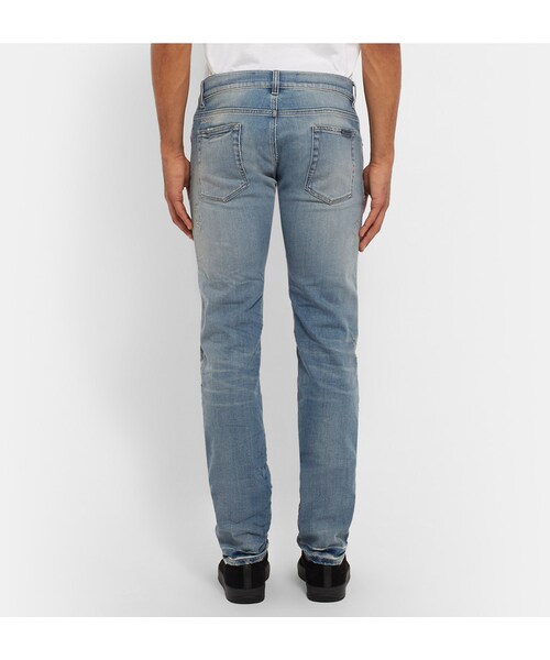 DOLCE&GABBANA（ドルチェアンドガッバーナ）の「Dolce & Gabbana Slim-Fit Distressed Stretch-Denim Jeans（デニムパンツ・メンズ・Blue・IT44/IT46/IT48/IT50/IT52/IT54）」の4枚目の写真
