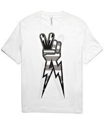 NEIL BARRETT | Neil Barrett Peace Printed Cotton-Jersey T-Shirt(Tシャツ/カットソー)