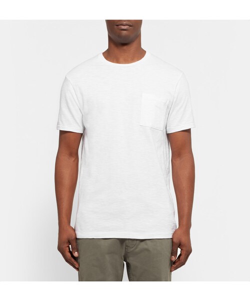 J.CREW（ジェイクルー）の「J.Crew Garment-Dyed Cotton-Jersey T-Shirt（Tシャツ/カットソー・メンズ・White・XS/S/M/L/XL）」の3枚目の写真