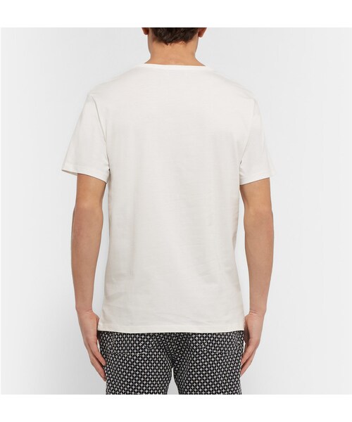 Maison Kitsune（メゾンキツネ）の「Maison Kitsuné Slim-Fit Printed Cotton-Jersey T-Shirt（Tシャツ/カットソー・メンズ・White・S/M/L/XL）」の4枚目の写真