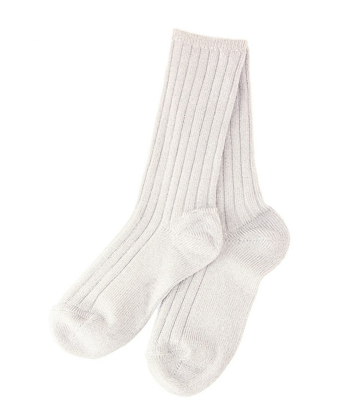 PAMEO POSE（パメオポーズ）の「GLITTER SOCKS（ソックス/靴下・レディース・ブラック/シルバー・F）」の2枚目の写真