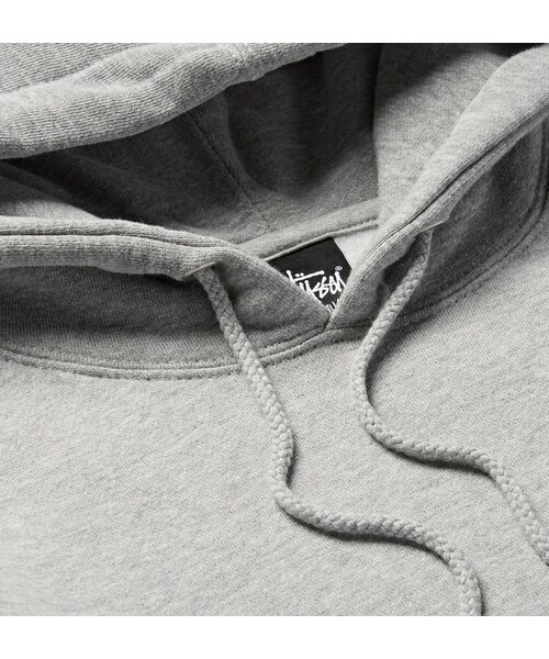 STUSSY（ステューシー）の「Stüssy Basic Logo Printed Fleece-Back Cotton-Blend Jersey Hoodie（スウェット・メンズ・Gray・S/M/L/XL/XXL）」の2枚目の写真