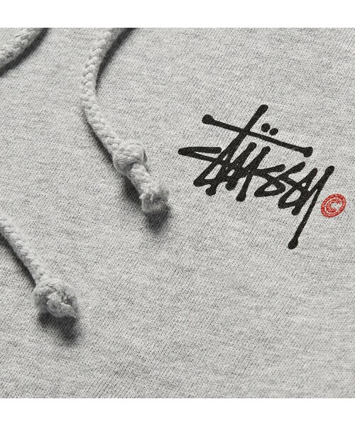 STUSSY（ステューシー）の「Stüssy Basic Logo Printed Fleece-Back Cotton-Blend Jersey Hoodie（スウェット・メンズ・Gray・S/M/L/XL/XXL）」の6枚目の写真