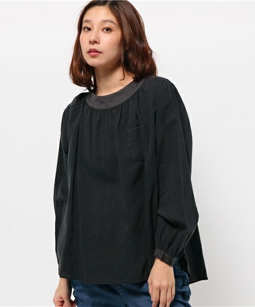 FRAPBOIS（フラボア）の「レクセルダイ（シャツ/ブラウス・レディース・オフホワイト/ブラック系その他/ネイビー・1）」の2枚目の写真