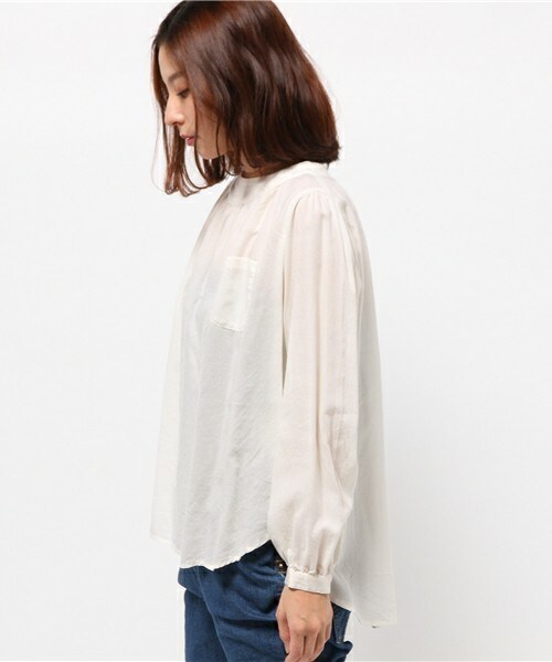 FRAPBOIS（フラボア）の「レクセルダイ（シャツ/ブラウス・レディース・オフホワイト/ブラック系その他/ネイビー・1）」の5枚目の写真