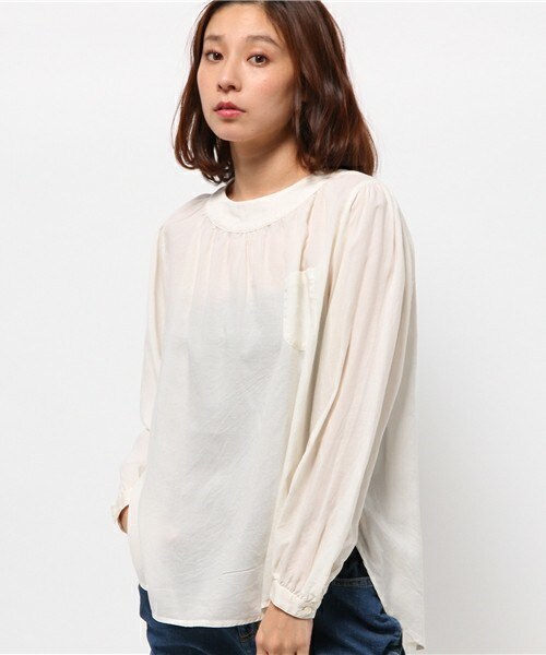 FRAPBOIS（フラボア）の「レクセルダイ（シャツ/ブラウス・レディース・オフホワイト/ブラック系その他/ネイビー・1）」の13枚目の写真