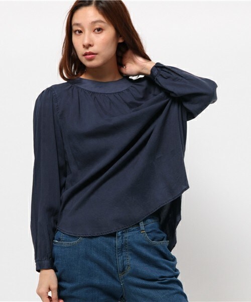 FRAPBOIS（フラボア）の「レクセルダイ（シャツ/ブラウス・レディース・オフホワイト/ブラック系その他/ネイビー・1）」の3枚目の写真