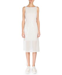 Akris（アクリス）の「Akris Sleeveless Grid-Print Dress