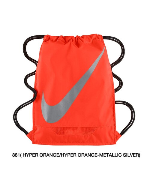 NIKE（ナイキ）の「NIKE FB GYMSACK 3.0（バッグ・メンズ・ブラック/オレンジ・ONE SIZE）」の3枚目の写真