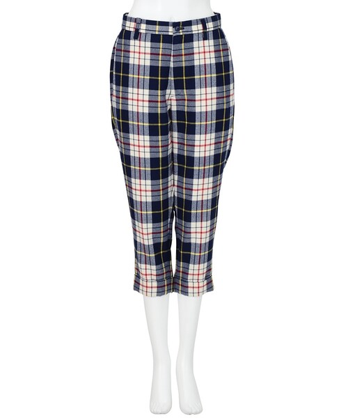 Ne-net（ネネット）の「タータンチェック / パンツ（パンツ・レディース・green/navy・01/02）」の4枚目の写真