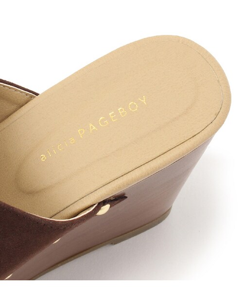 PAGEBOY(ページボーイ)の「【POINT×10】【PAGEBOY】ウェッジサンダル(シューズ・レディース・ホワイト/ブラック/キャメル/ダークブラウン/デニム・S/M/L)」の11枚目の写真